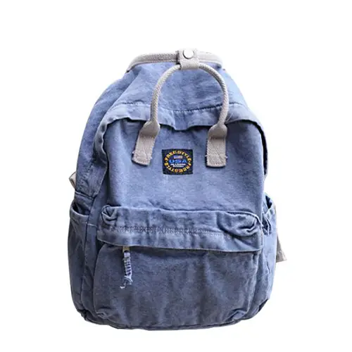  Vintage Denim Backpack with Compact and Lightweight Design